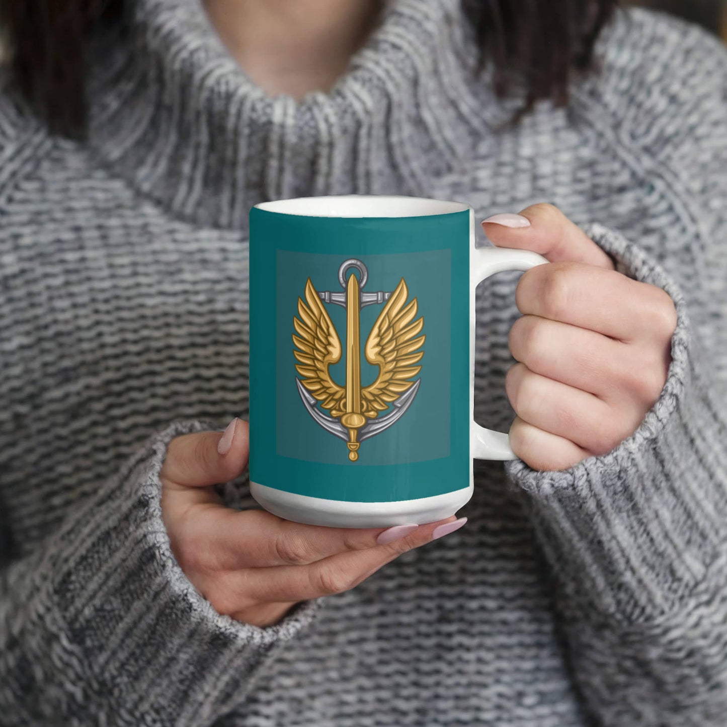 Ukrainian Marine Corps v2 - 15oz White Ceramic Mug