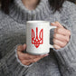 Tryzub (Red) - 15oz White Ceramic Mug