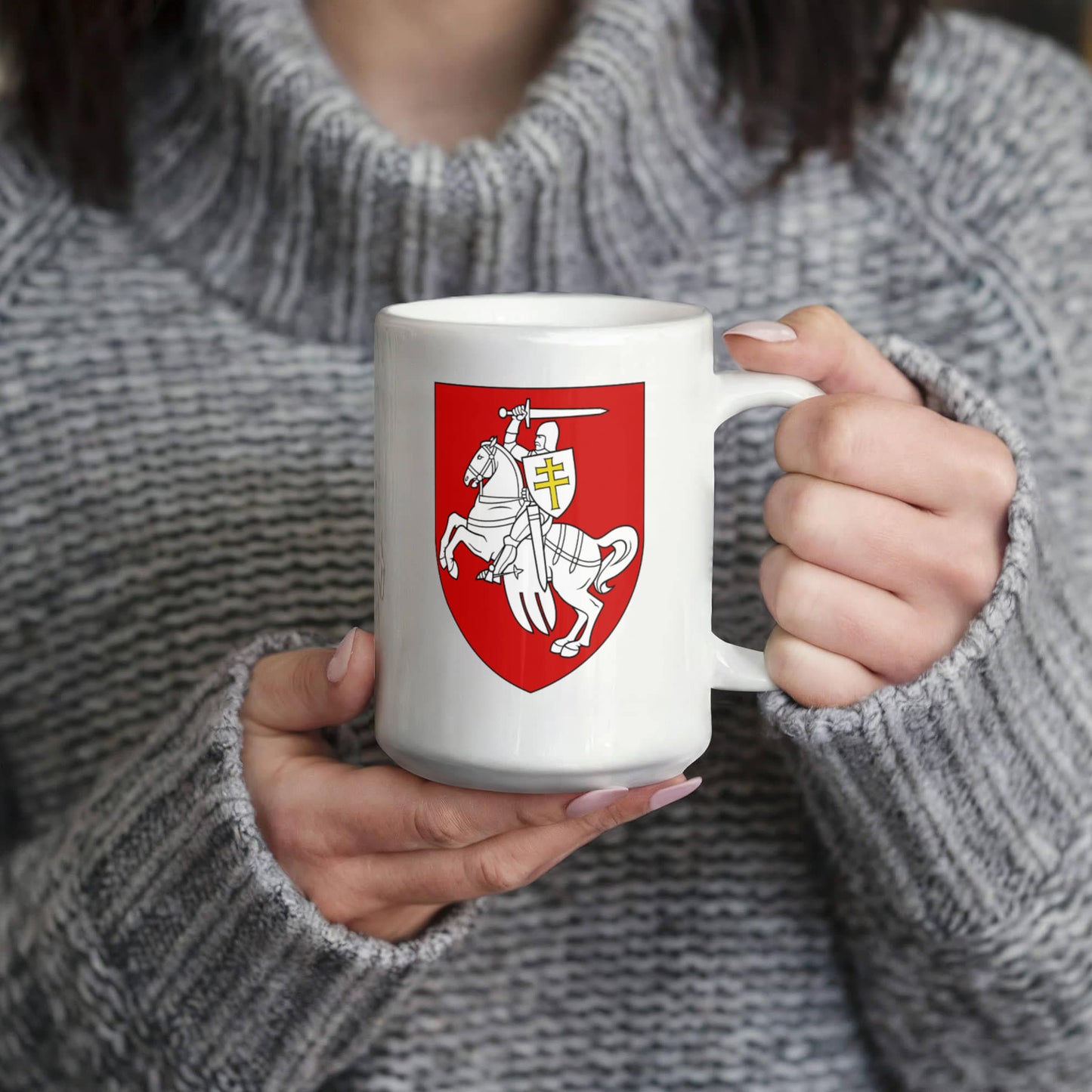 Pahonia (Belarus) - 15oz White Ceramic Mug