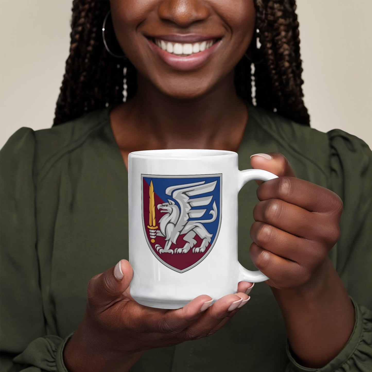 81st Airmobile Brigade (Ukraine) - 15oz White Ceramic Mug