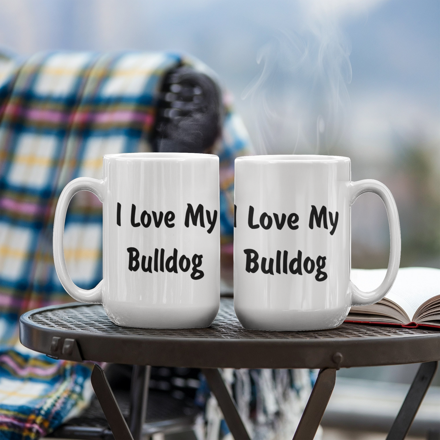 Love My Bulldog - 15oz White Ceramic Mug