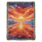 Colorful Sunset 12 - 60" x 80" Heirloom Woven Blanket
