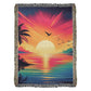 Colorful Sunset 02 - 60" x 80" Heirloom Woven Blanket