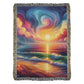 Colorful Sunset 01 - 60" x 80" Heirloom Woven Blanket