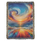 Colorful Sunset 07 - 60" x 80" Heirloom Woven Blanket