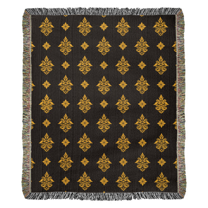 Damask Pattern 001 - 50" x 60" Heirloom Woven Blanket