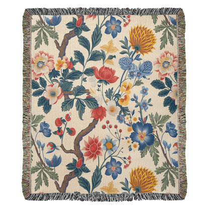 Chinoiserie Pattern 024 - 50" x 60" Heirloom Woven Blanket