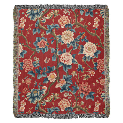 Chinoiserie Pattern 002 - 50" x 60" Heirloom Woven Blanket