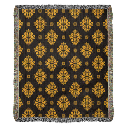Damask Pattern 027 - 50" x 60" Heirloom Woven Blanket