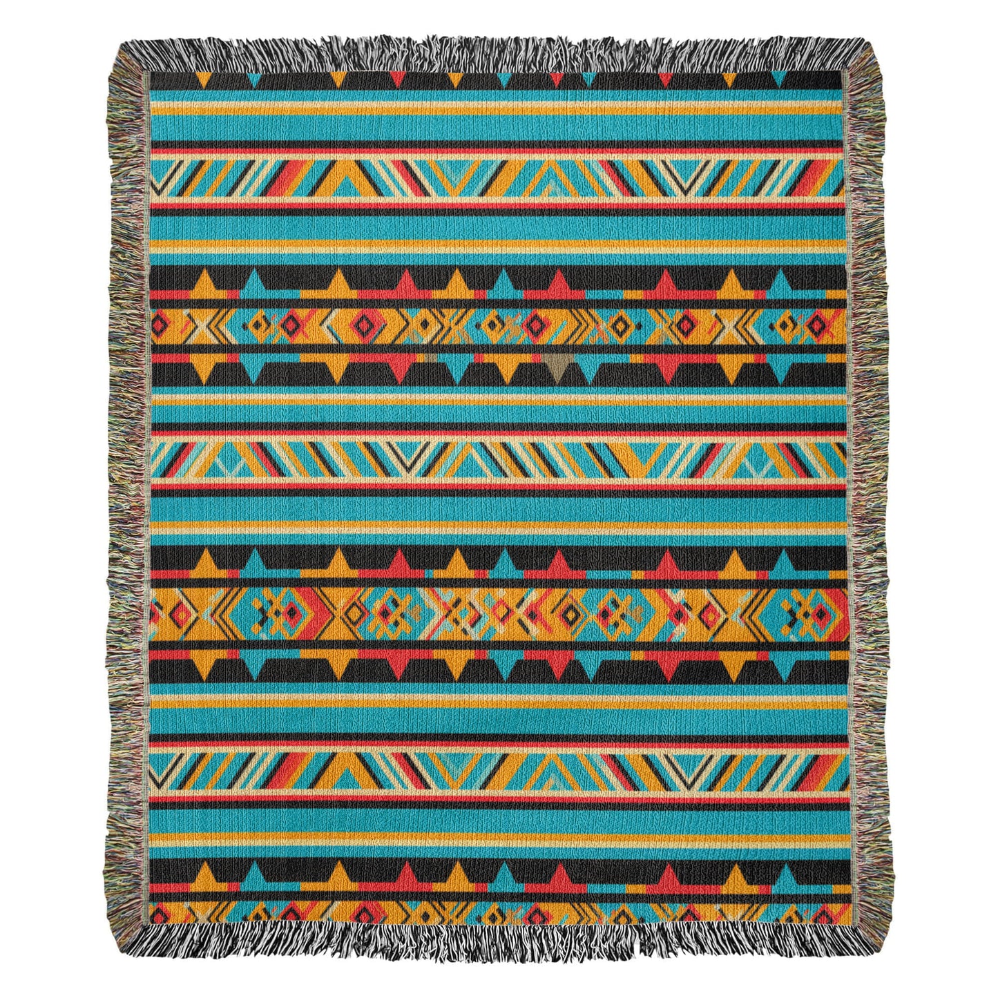 Mexican Textile Pattern 012 - 50" x 60" Heirloom Woven Blanket