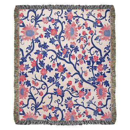 Chinoiserie Pattern 022 - 50" x 60" Heirloom Woven Blanket