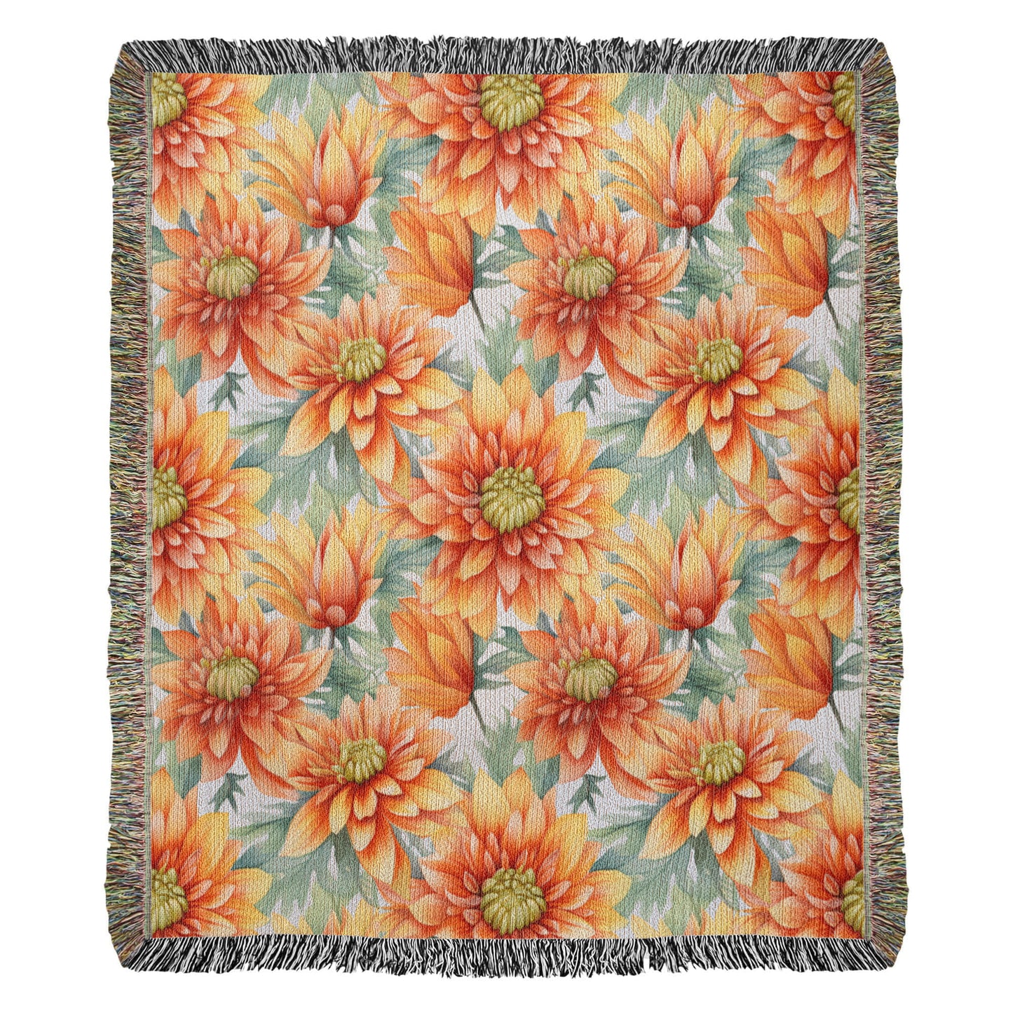 Spring Flowers Pattern 019 - 50" x 60" Heirloom Woven Blanket