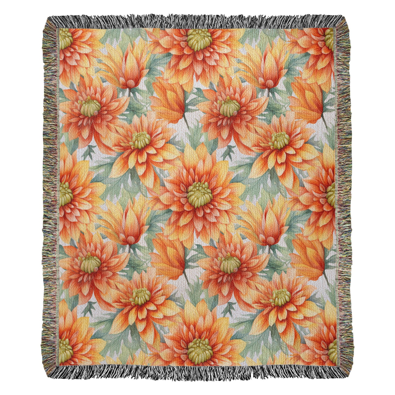 Spring Flowers Pattern 019 - 50" x 60" Heirloom Woven Blanket