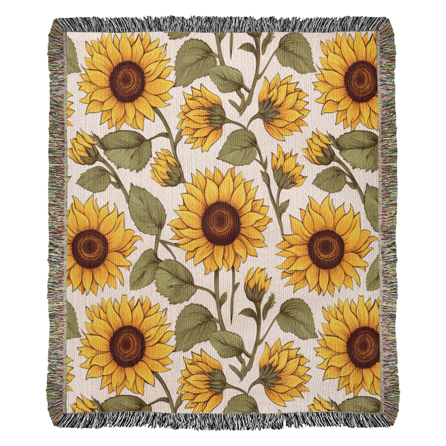 Spring Flowers Pattern 024 - 50" x 60" Heirloom Woven Blanket