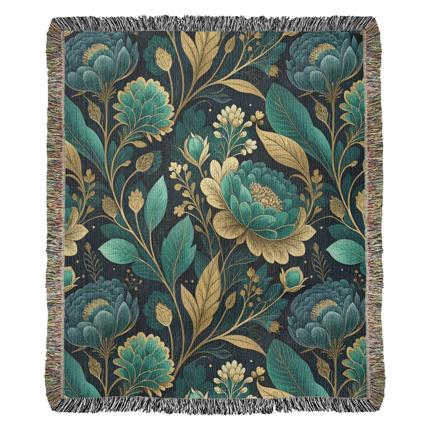 Oversized Floral Pattern 006 - 50" x 60" Heirloom Woven Blanket