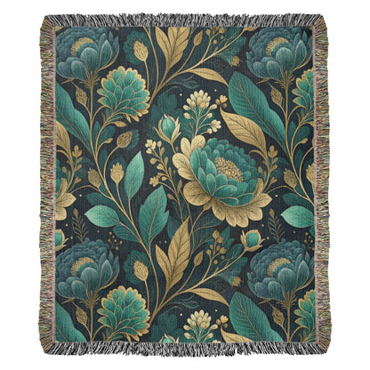 Oversized Floral Pattern 006 - 50" x 60" Heirloom Woven Blanket