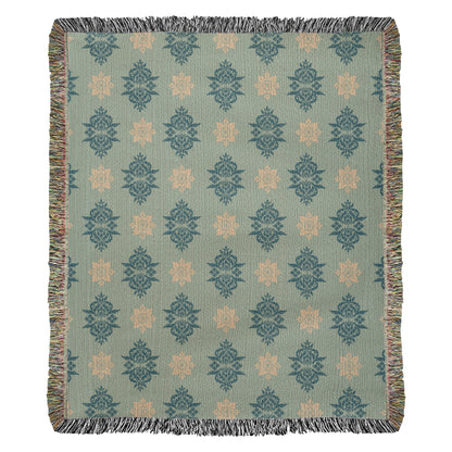 Damask Pattern 023 - 50" x 60" Heirloom Woven Blanket