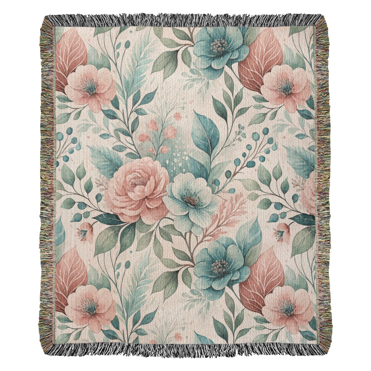 Oversized Floral Pattern 007 - 50" x 60" Heirloom Woven Blanket