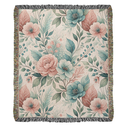 Oversized Floral Pattern 007 - 50" x 60" Heirloom Woven Blanket