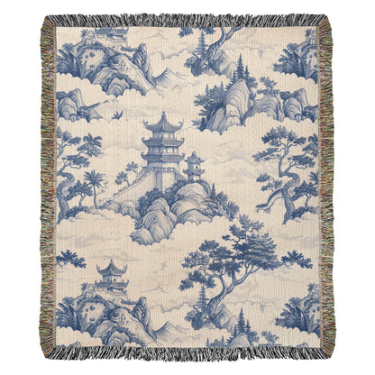 Chinese Ornament Pattern 001 - 50" x 60" Heirloom Woven Blanket