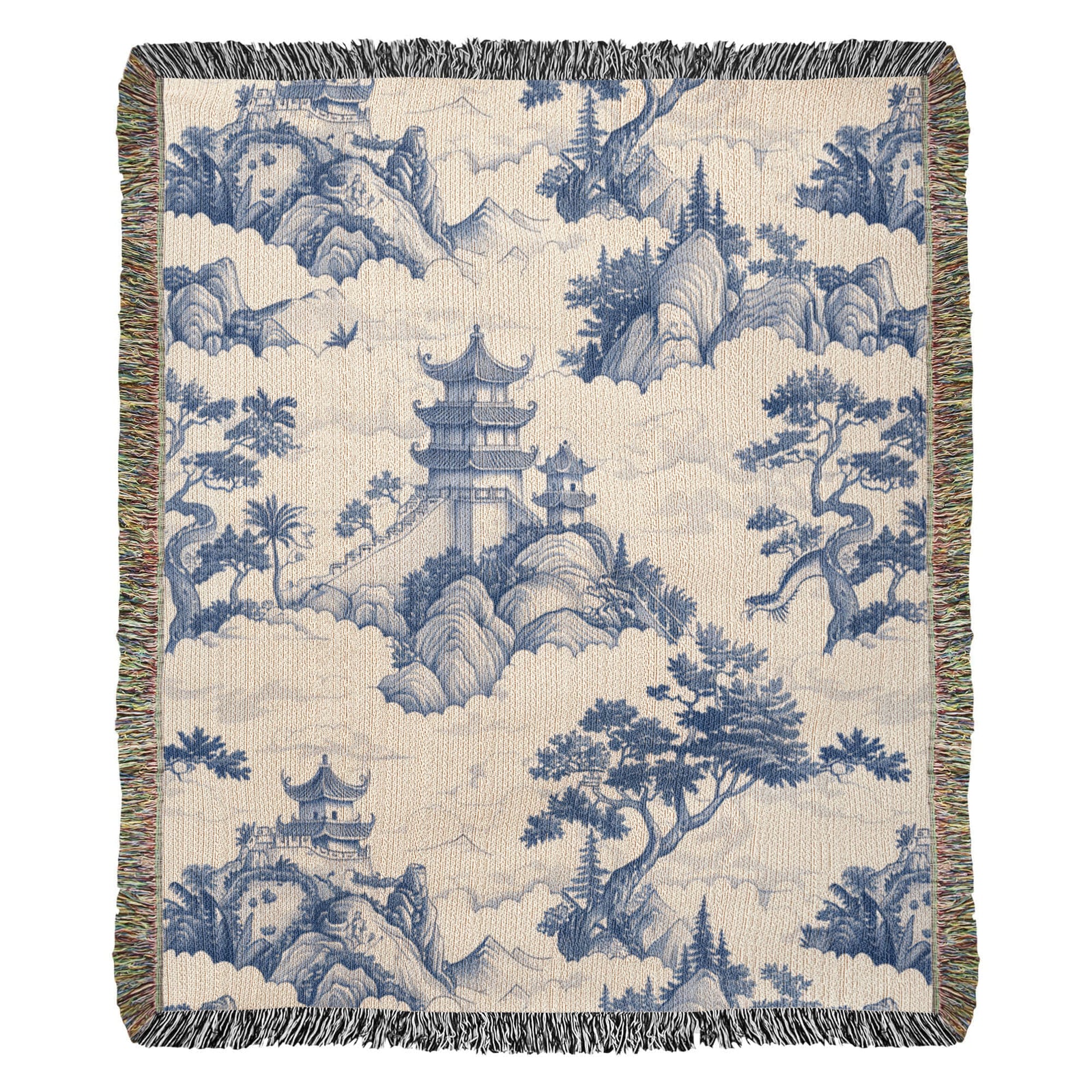 Chinese Ornament Pattern 001 - 50" x 60" Heirloom Woven Blanket