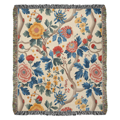 Chinoiserie Pattern 013 - 50" x 60" Heirloom Woven Blanket