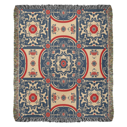 Chinoiserie Pattern 020 - 50" x 60" Heirloom Woven Blanket