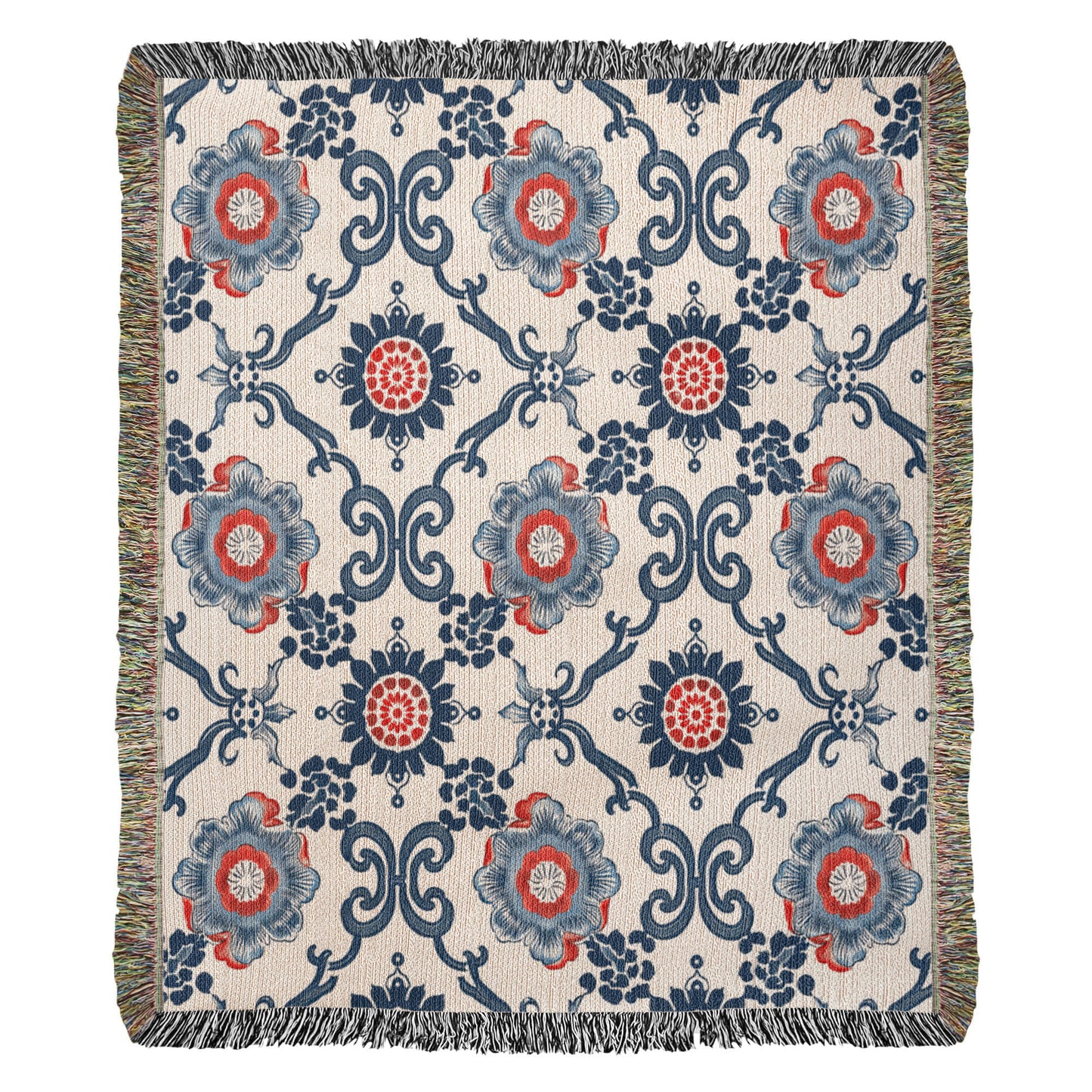 Chinoiserie Pattern 021 - 50" x 60" Heirloom Woven Blanket