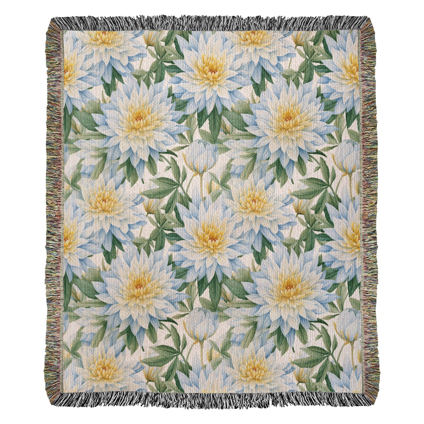 Spring Flowers Pattern 012 - 50" x 60" Heirloom Woven Blanket