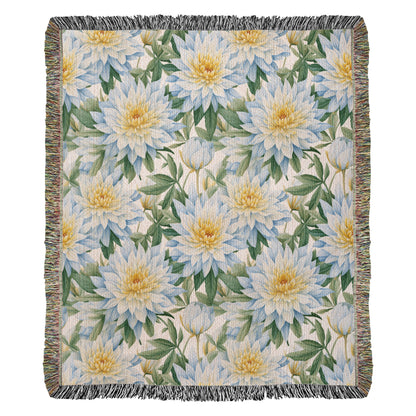 Spring Flowers Pattern 012 - 50" x 60" Heirloom Woven Blanket