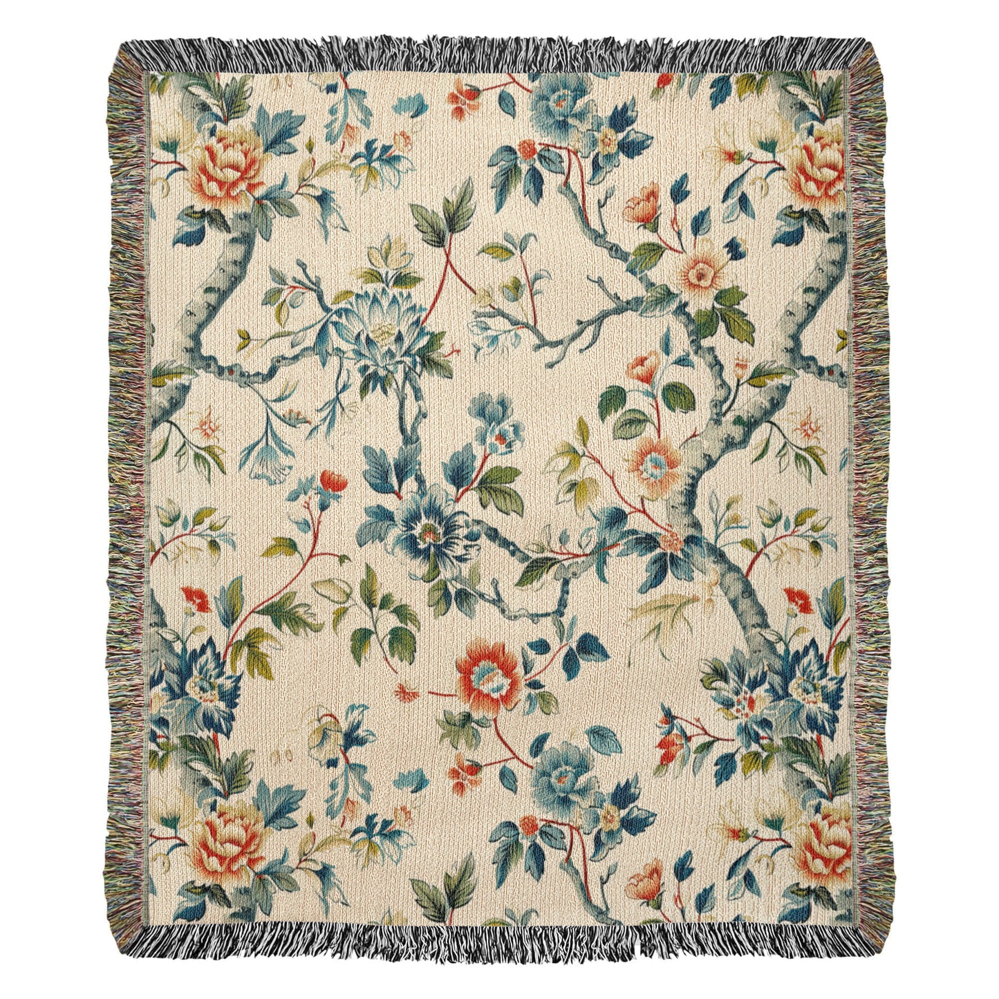 Chinoiserie Pattern 023 - 50" x 60" Heirloom Woven Blanket