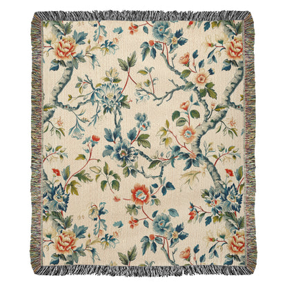Chinoiserie Pattern 023 - 50" x 60" Heirloom Woven Blanket