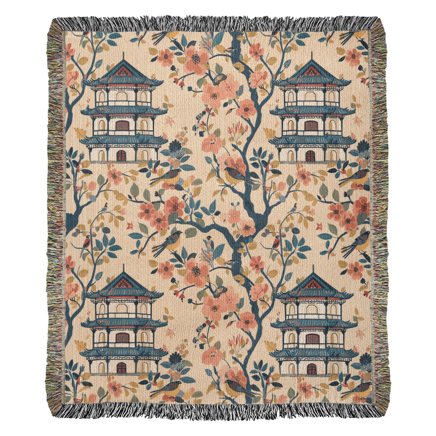 Chinoiserie Pattern 003 - 50" x 60" Heirloom Woven Blanket