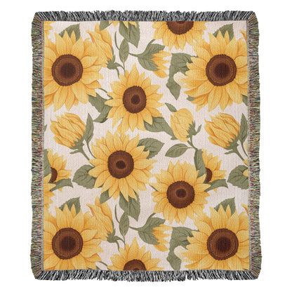 Spring Flowers Pattern 001 - 50" x 60" Heirloom Woven Blanket