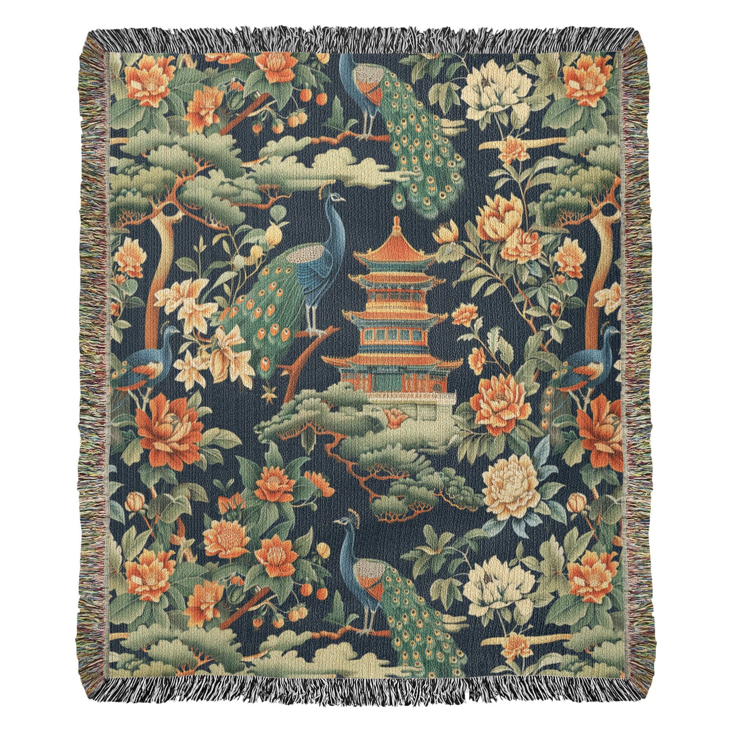 Chinoiserie Pattern 005 - 50" x 60" Heirloom Woven Blanket