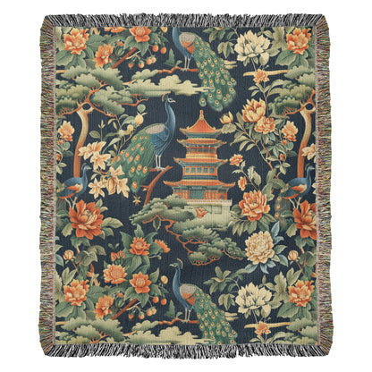 Chinoiserie Pattern 005 - 50" x 60" Heirloom Woven Blanket