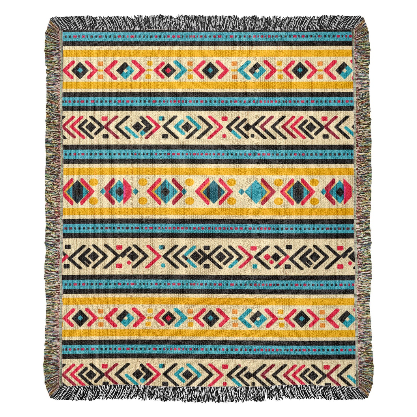 Mexican Textile Pattern 001 - 50" x 60" Heirloom Woven Blanket