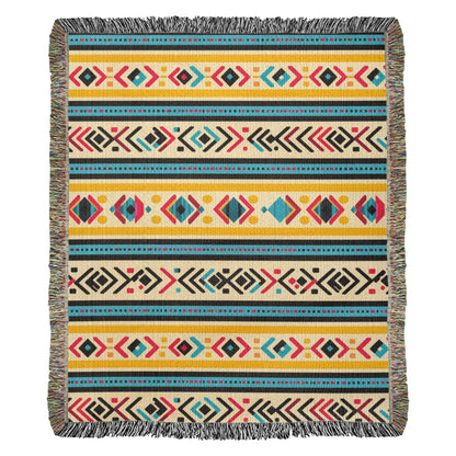 Mexican Textile Pattern 001 - 50" x 60" Heirloom Woven Blanket
