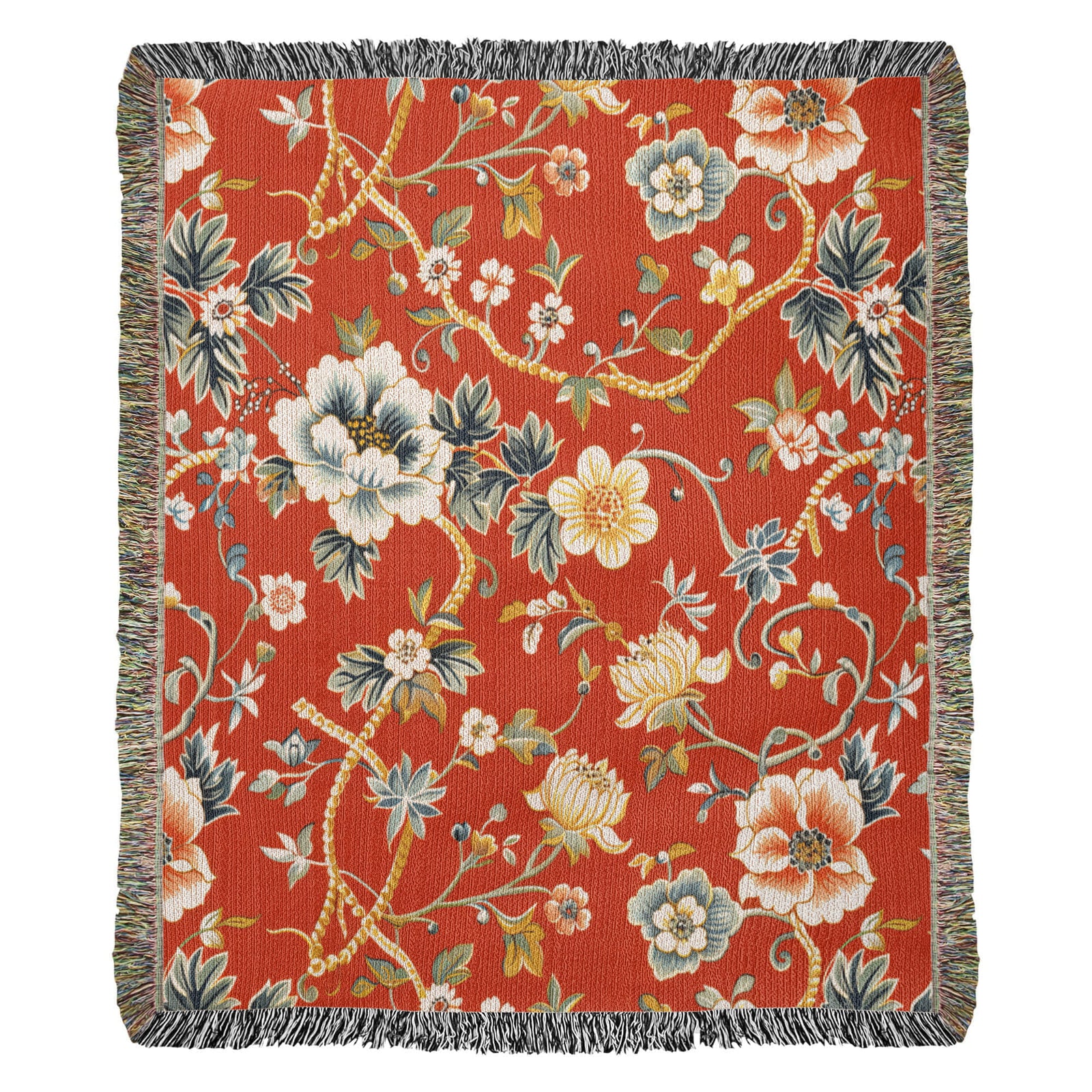 Chinoiserie Pattern 017 - 50" x 60" Heirloom Woven Blanket
