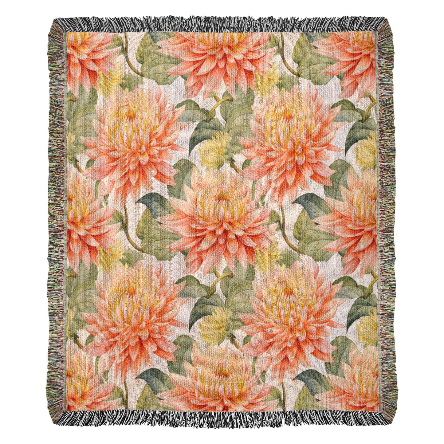 Spring Flowers Pattern 025 - 50" x 60" Heirloom Woven Blanket