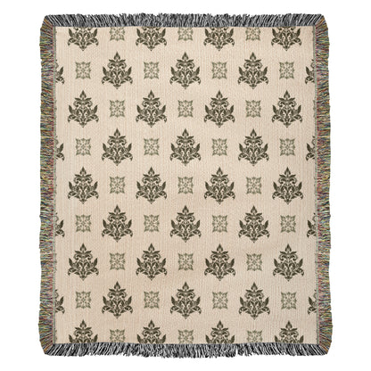 Damask Pattern 008 - 50" x 60" Heirloom Woven Blanket