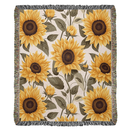 Spring Flowers Pattern 018 - 50" x 60" Heirloom Woven Blanket
