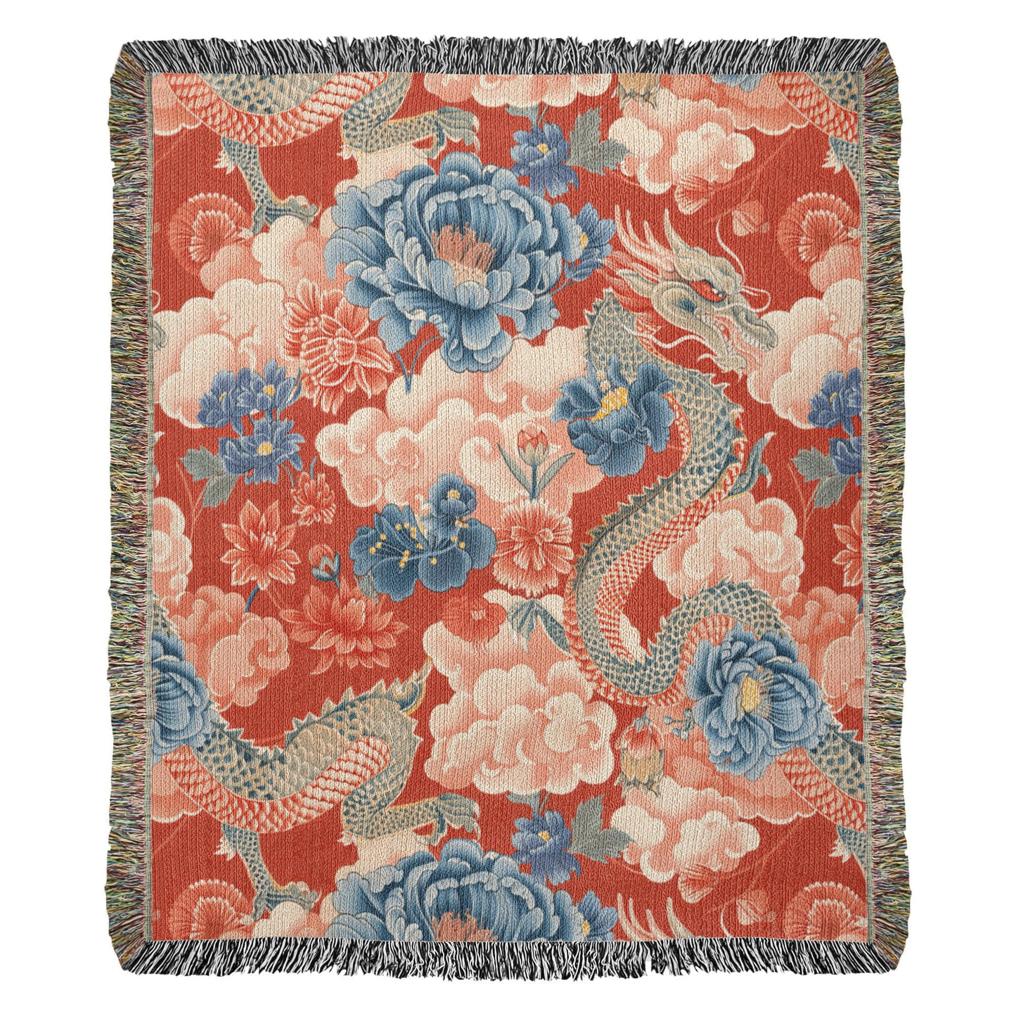 Chinoiserie Pattern 009 - 50" x 60" Heirloom Woven Blanket