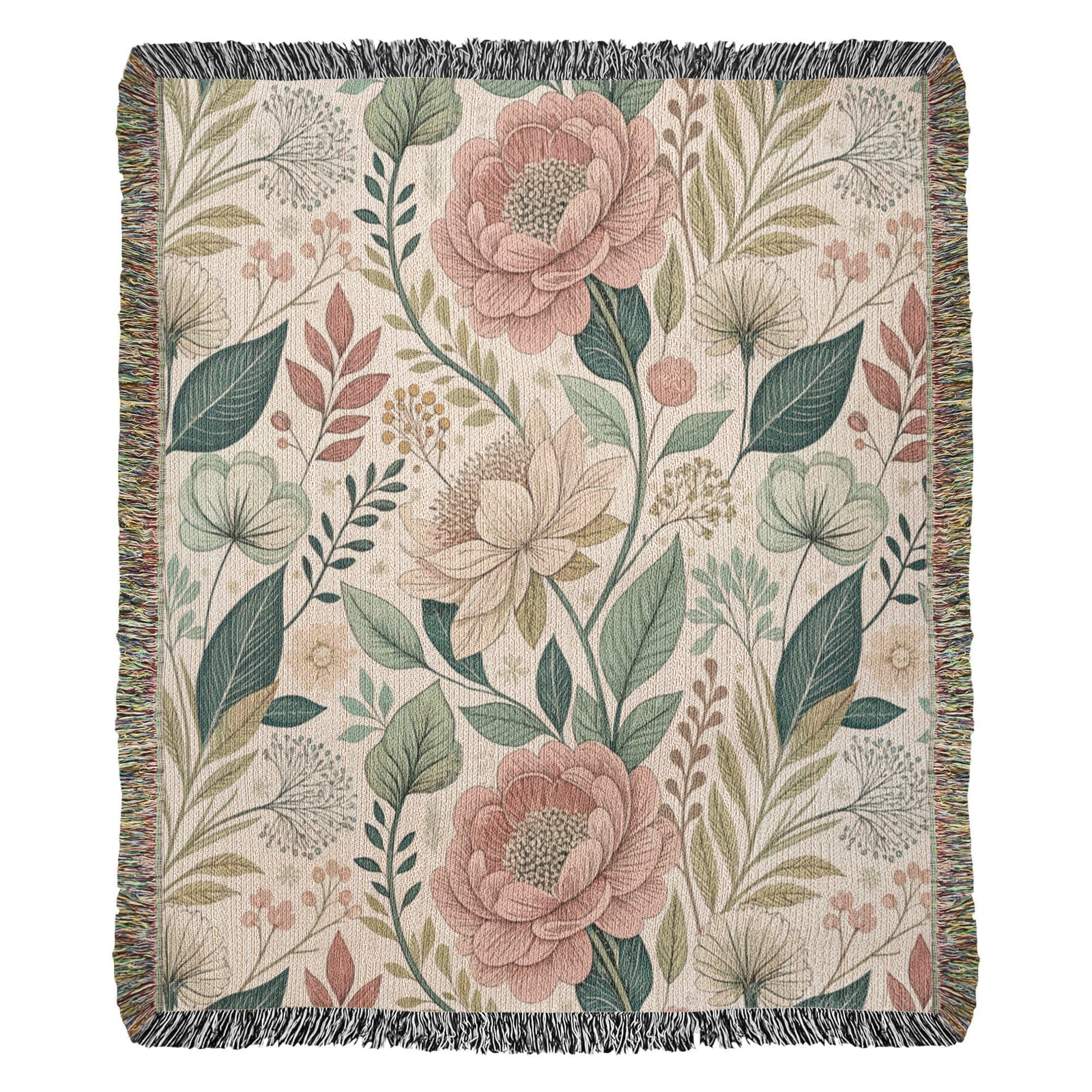 Oversized Floral Pattern 009 - 50" x 60" Heirloom Woven Blanket