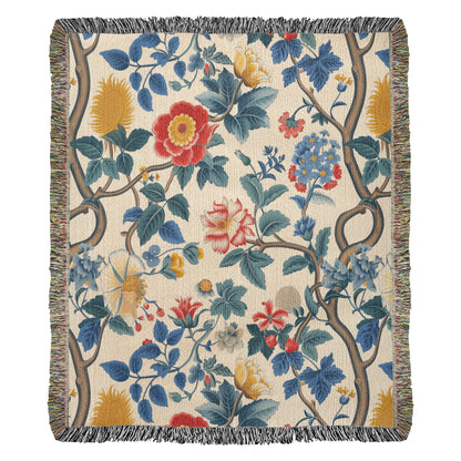 Chinoiserie Pattern 014 - 50" x 60" Heirloom Woven Blanket