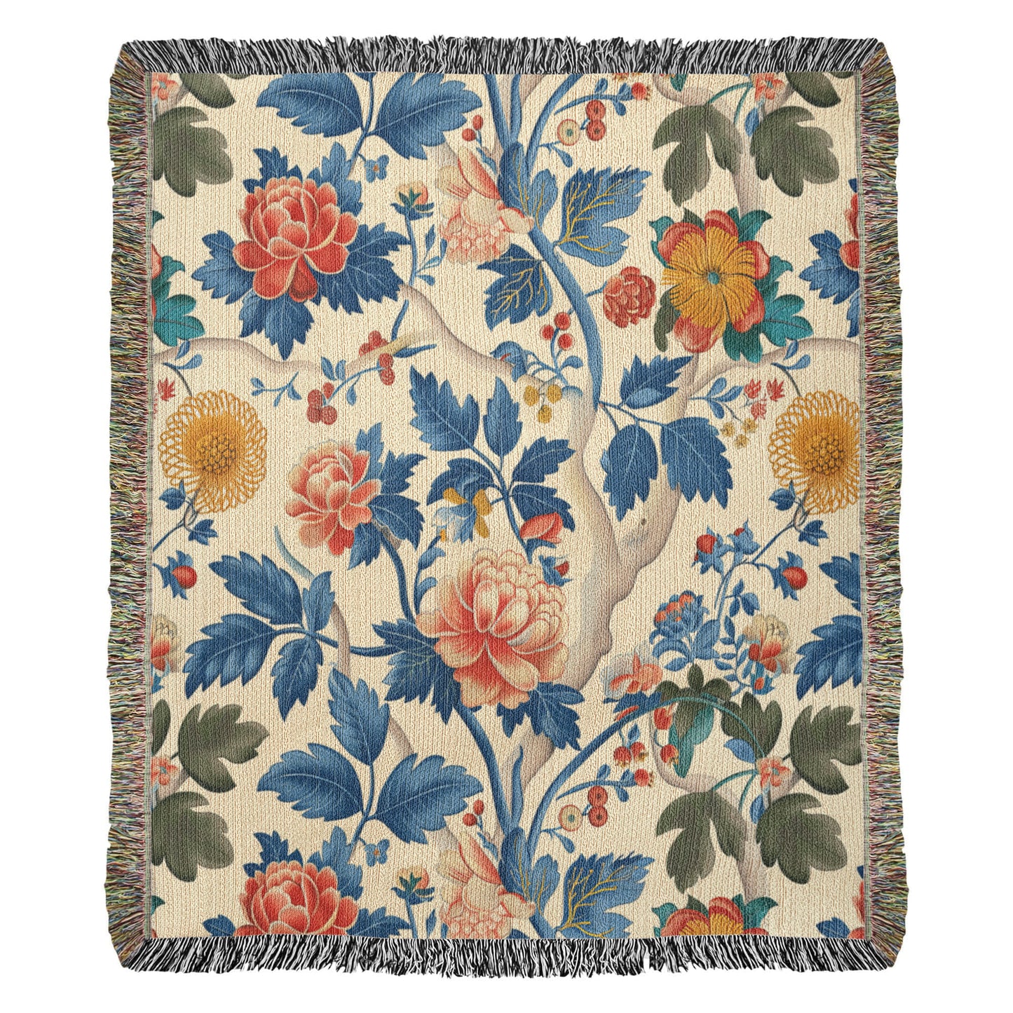 Chinoiserie Pattern 018 - 50" x 60" Heirloom Woven Blanket