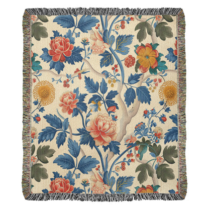 Chinoiserie Pattern 018 - 50" x 60" Heirloom Woven Blanket