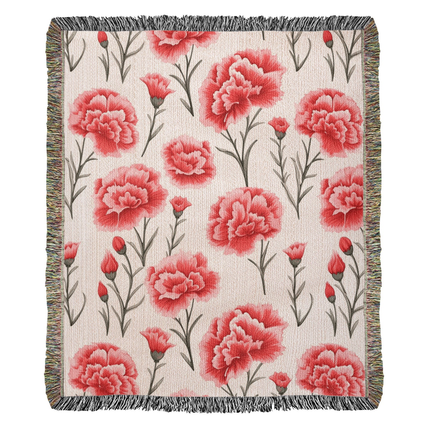 Spring Flowers Pattern 005 - 50" x 60" Heirloom Woven Blanket