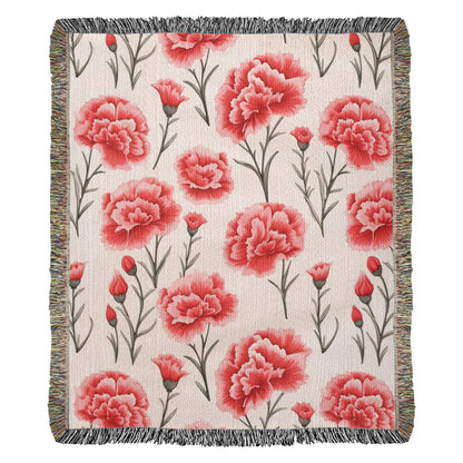 Spring Flowers Pattern 005 - 50" x 60" Heirloom Woven Blanket