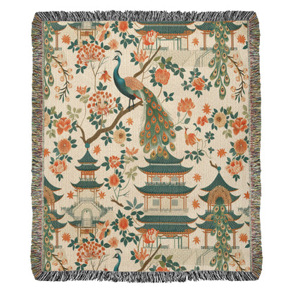Chinoiserie Pattern 006 - 50" x 60" Heirloom Woven Blanket